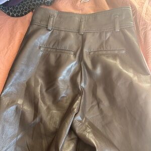 Babaton Brown Leather Pants